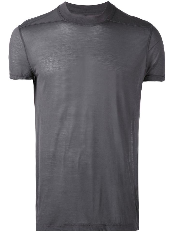 Round Neck T-shirt - Men - Viscose - L, Grey, Viscose, Rick Owens Drkshdw