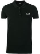 Ea7 Emporio Armani Embroidered Logo Polo Top - Black
