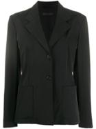 Prada Vintage Slim Buttoned Blazer - Black
