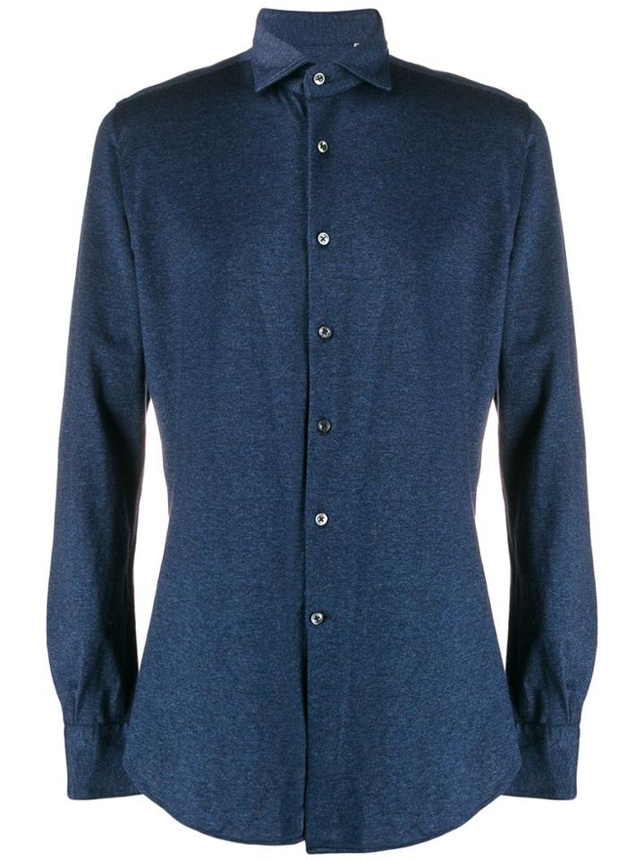 Glanshirt Woven Long Sleeved Shirt - Blue