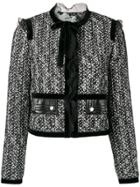 Giambattista Valli Lace Trim Fitted Jacket - Black