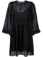 Mcq Alexander Mcqueen Crochet Detailed Dress, Women's, Size: 42, Black, Cotton/polyester/spandex/elastane