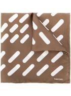Tom Ford Striped Square Scarf - Brown