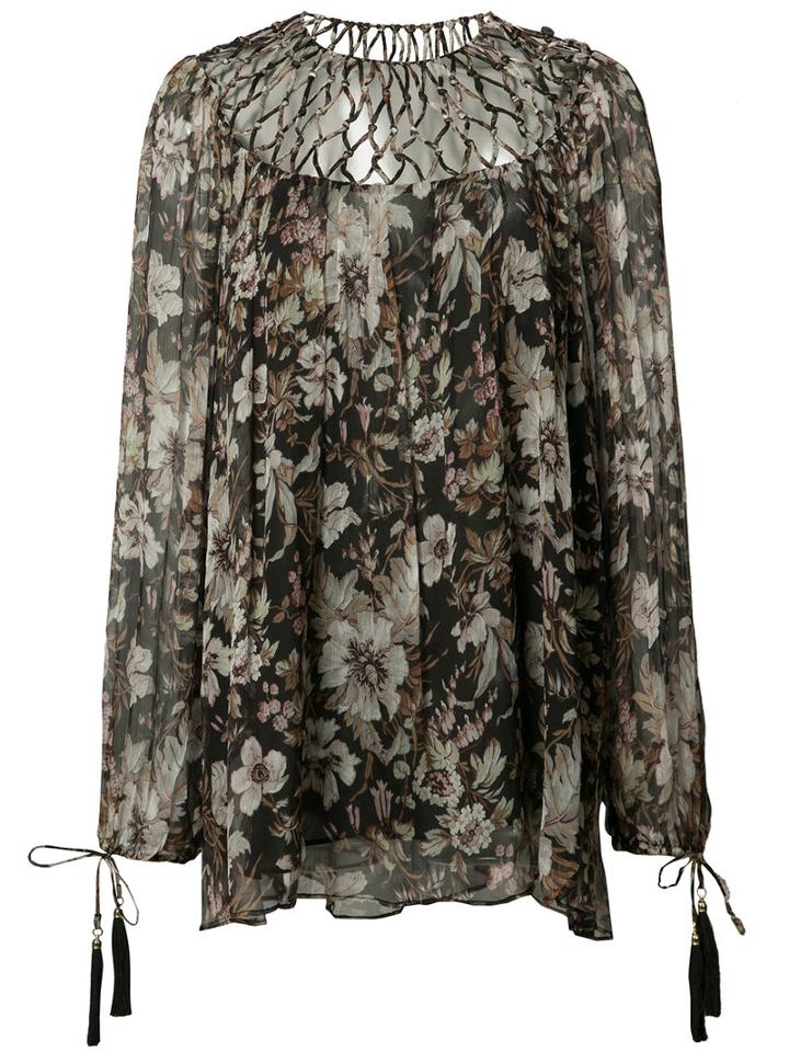 Zimmermann Gossamer Lattice Blouse, Women's, Size: 1, Polyester/silk