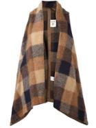 Semicouture Sleeveless Check Poncho, Women's, Size: 42, Acrylic/polyester/virgin Wool