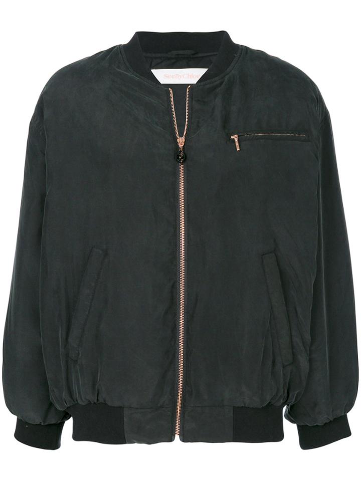See By Chloé Embellished Bomber Jacket - Black