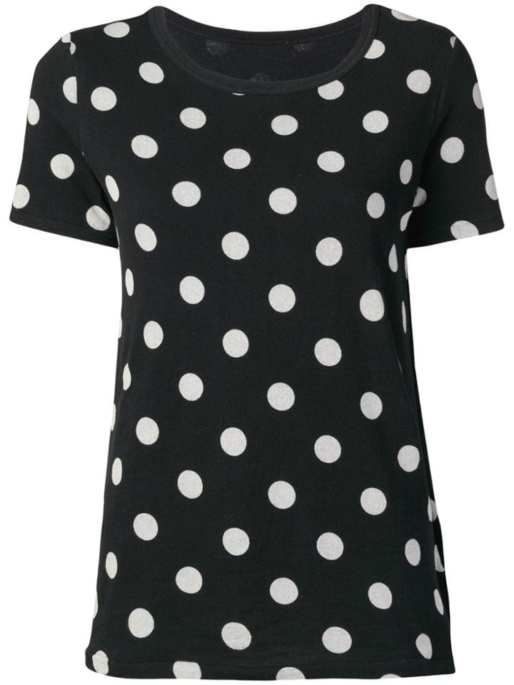 Yohji Yamamoto Large Polka-dot Knit T-shirt - Black