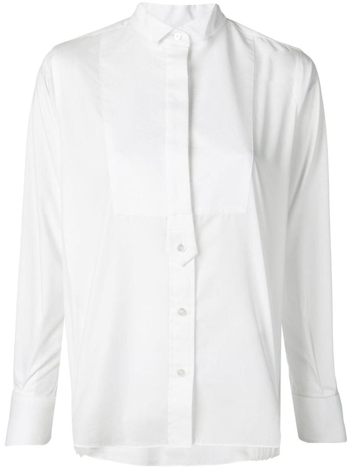 Sacai Textured Bib Shirt - White