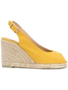 Castañer Sling-back Wedge Sandals - Yellow & Orange
