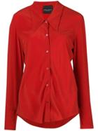 Erika Cavallini Buttoned Silk Shirt - Red
