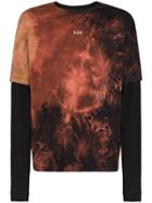 424 Tie-dye Layered-look T-shirt - Black