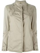 Ermanno Scervino Embroidered Jacket, Women's, Size: 46, Nude/neutrals, Cotton/lyocell/spandex/elastane