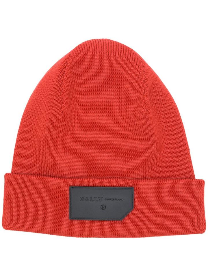 Bally Logo Patch Beanie - Yellow & Orange