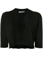 D.exterior Cropped Angular Cardigan, Women's, Size: Medium, Black, Polyester/viscose/nylon
