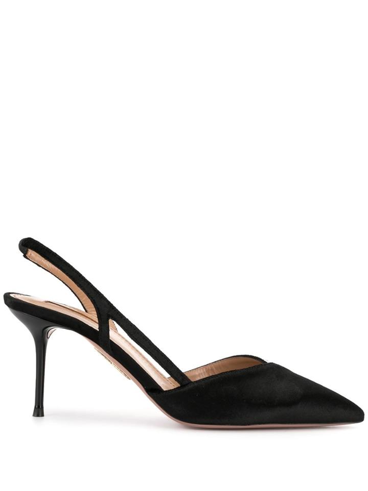 Aquazzura Salome 75mm Crystal Pumps - Black