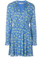 Dvf Diane Von Furstenberg Henrietta Floral Print Playsuit - Blue