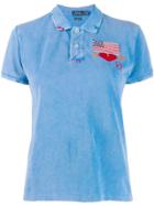 Polo Ralph Lauren Embroidered Flag Polo Top - Blue