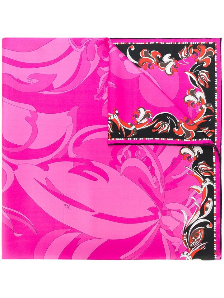 Emilio Pucci Printed Scarf - Pink