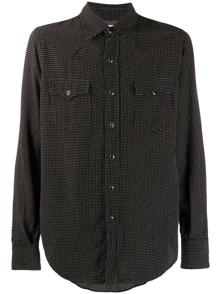 Saint Laurent Printed Western Shirt - Black