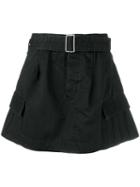 Marc Jacobs - Belted Cargo Skirt - Women - Cotton - 2, Black, Cotton