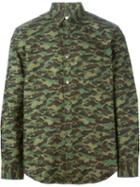 Golden Goose Deluxe Brand Camouflage Print Shirt, Men's, Size: M, Green, Cotton