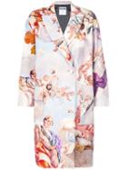Moschino - Fresco Print Coat - Women - Viscose/wool - 40, Nude/neutrals, Viscose/wool