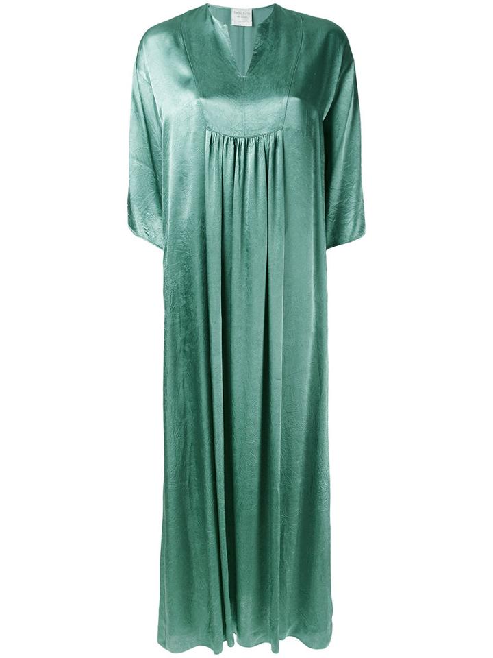Forte Forte - Long Satin Tunic Dress - Women - Viscose - 1, Green, Viscose