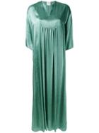 Forte Forte - Long Satin Tunic Dress - Women - Viscose - 1, Green, Viscose