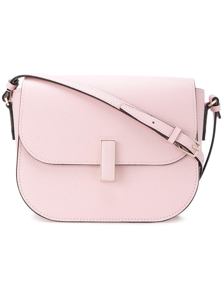 Valextra Foldover Cross-body Satchel - Pink & Purple