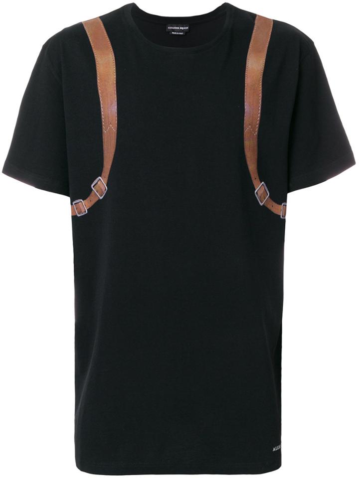 Alexander Mcqueen Backpack Print T-shirt - Black