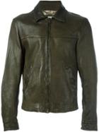 Pihakapi Japanese Back Print Jacket, Men's, Size: Large, Green, Leather