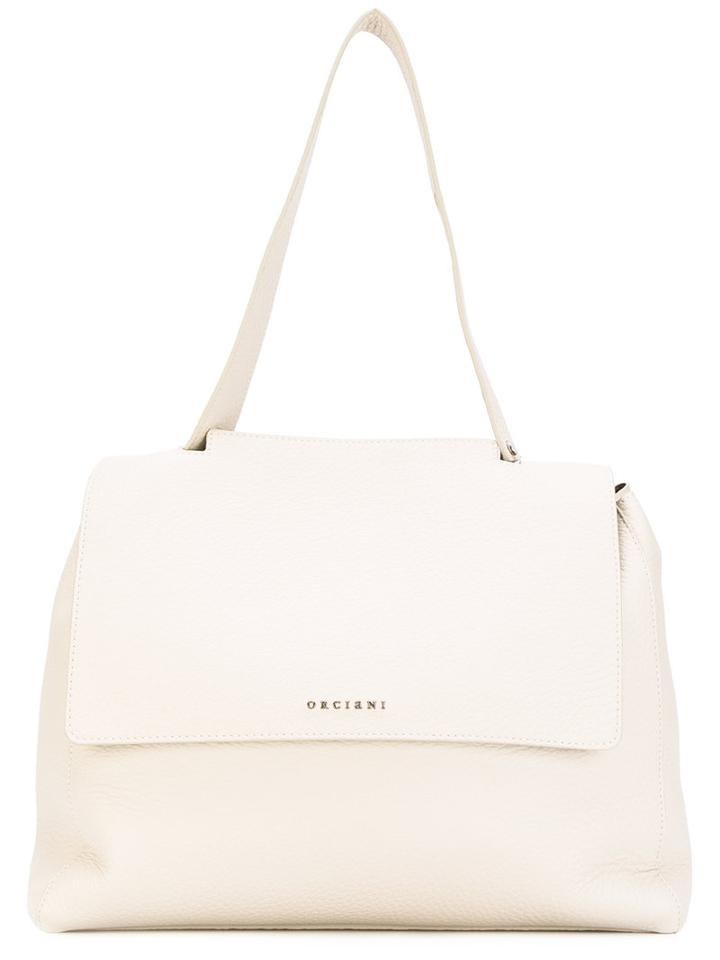 Orciani - Top Flap Shoulder Bag - Women - Calf Leather - One Size, White, Calf Leather