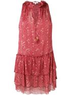 Poupette St Barth Floral Print Ruffled Dress - Pink