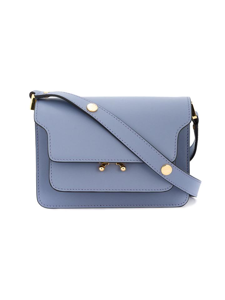 Marni - Blue Mini Trunk Shoulder Bag - Women - Leather - One Size, Leather