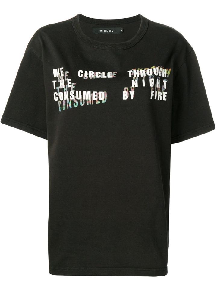 Misbhv Quote Print T-shirt - Black