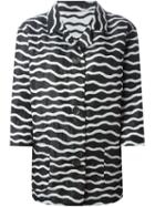 Antonio Marras Striped Boxy Jacket, Women's, Size: 42, Black, Polyester