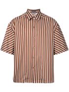 Lanvin Boxy Striped Shirt - Brown