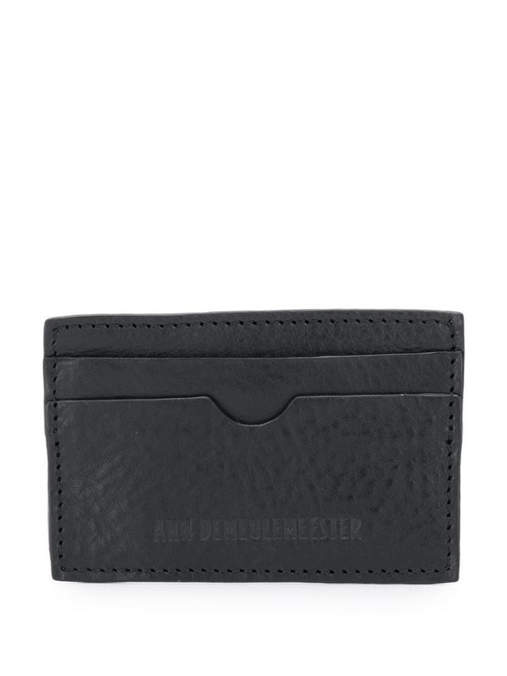 Ann Demeulemeester Textured Leather Cardholder - Black