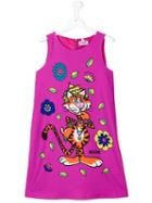 Moschino Kids - Tiger Print Dress - Kids - Polyester/spandex/elastane - 14 Yrs, Girl's, Pink/purple