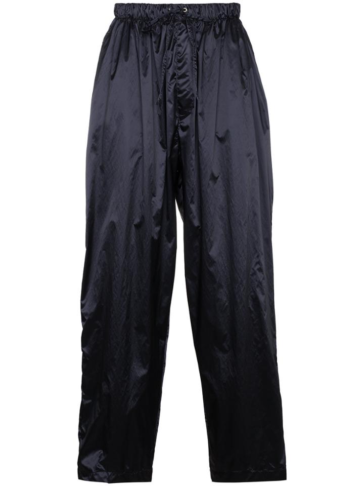 Edward Crutchley Drawstring Waist Wide Leg Trousers - Blue