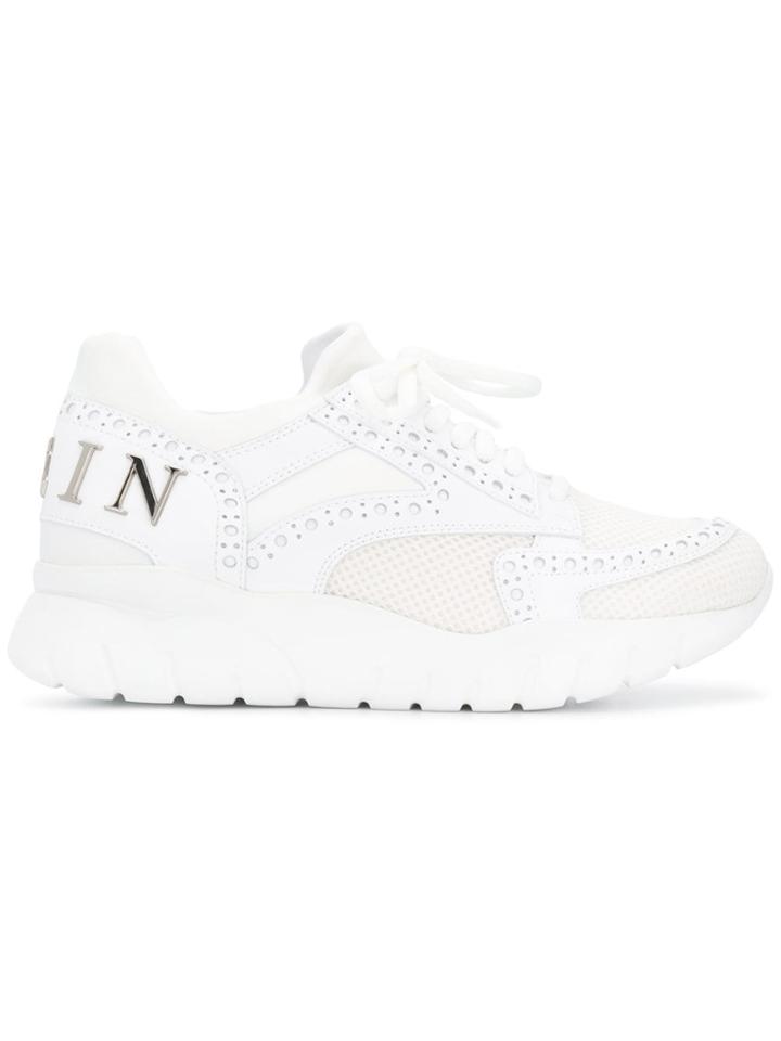 Philipp Plein Brogue Detailed Sneakers - White