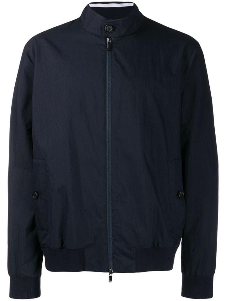 Z Zegna Shell Bomber Jacket - Blue