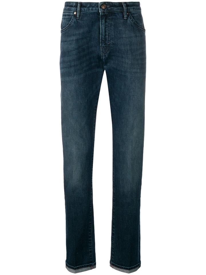 Pt05 Washed Skinny Jeans - Blue