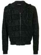 Versace Full-zipped Logo Hoodie - Black