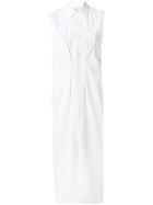 Erika Cavallini Denim Shirt Dress - White