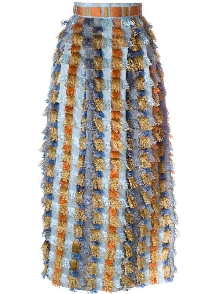 Cristiano Burani Fringed Maxi Skirt