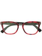 Valentino Eyewear Square-frame Glasses - Red