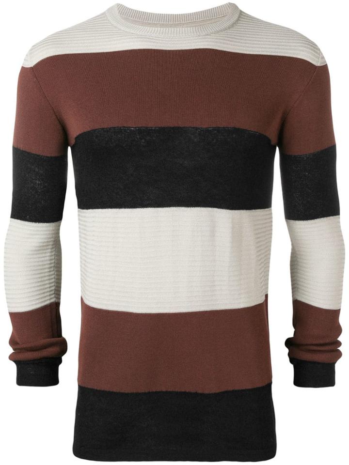 Rick Owens Striped Sweatshirt - Black