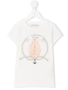 Dondup Kids Nautical Print T-shirt, Girl's, Size: 8 Yrs, White