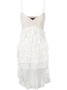 High-low Layered Lace Dress - Women - Polyamide/viscose - 40, White, Polyamide/viscose, Christian Pellizzari